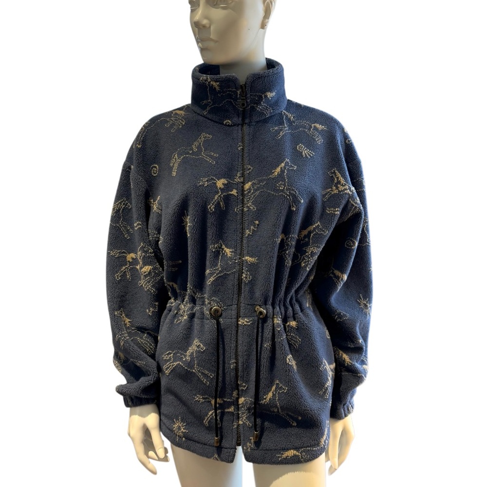 Vintage Tsunami Horse Fleece Sweater Jacket - Picture 2 of 16